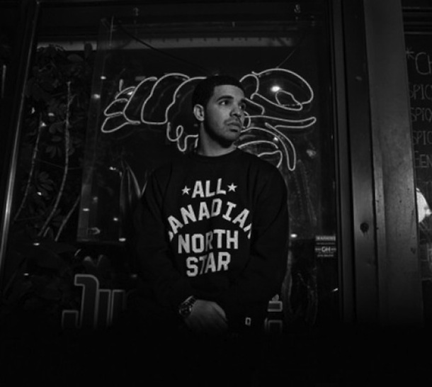 Drake Wears North Star Sportswear "All Canadian" Crewneck